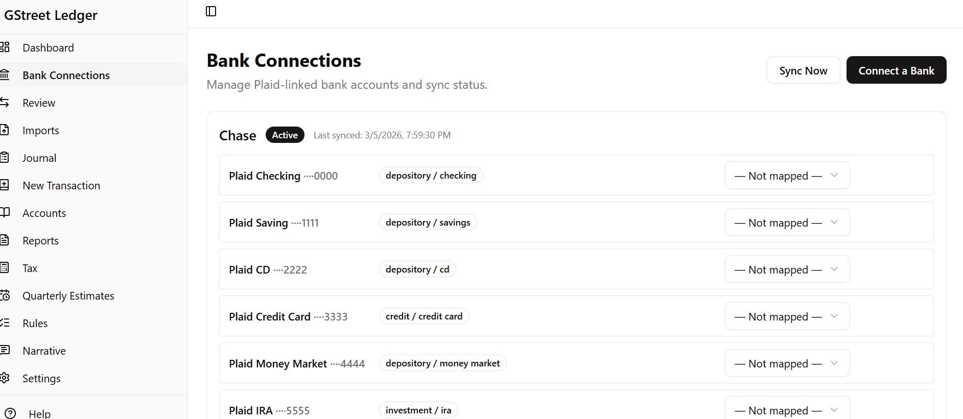Ledger Starter Reports